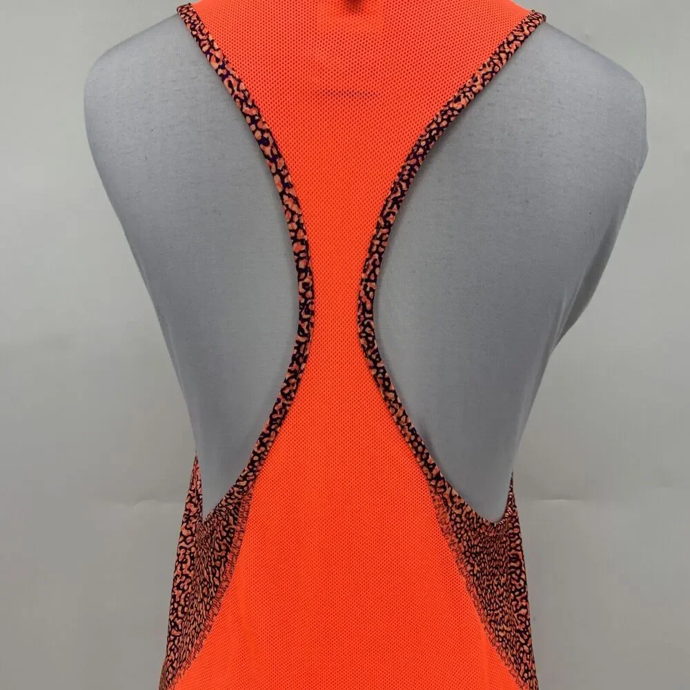 Nike Tank Top Womens S Small Animal Print Neon Lightweight Racerback Running